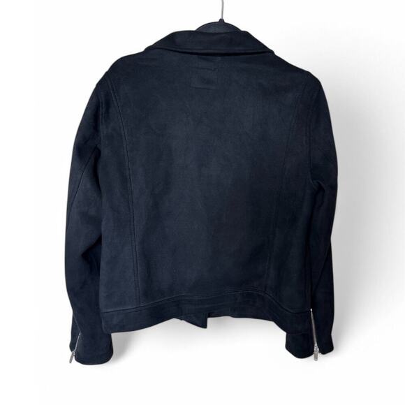 Old Navy Black Faux Suede Moto Jacket – Large - Picture 2 of 3